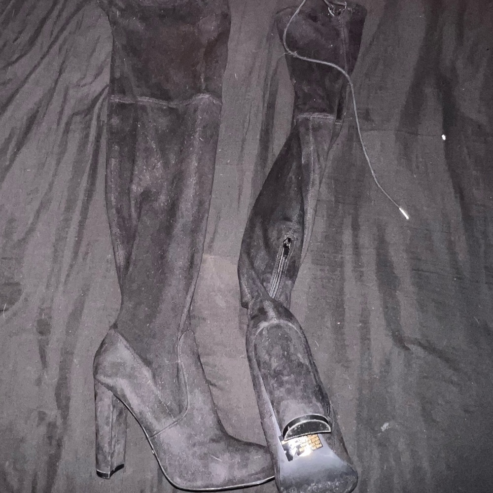 Over the knee heeled boots!